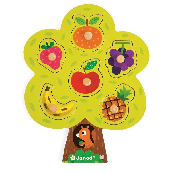 Puzzle din lemn Fructe,Janod
