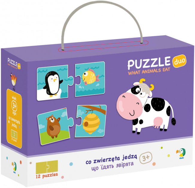 Puzzle – Ce maninca animalele 2 elemente