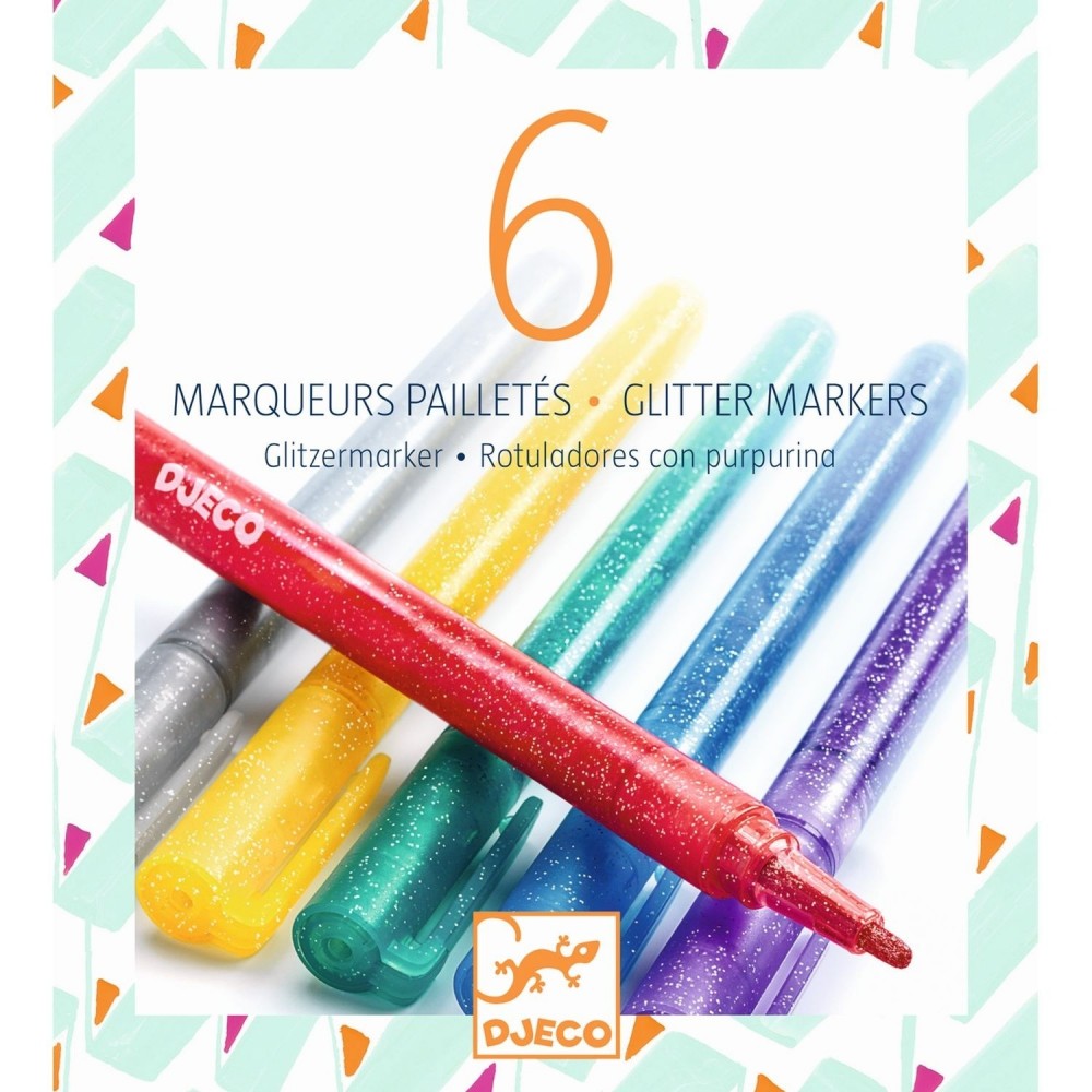 Culori clasice – 6 markere stralucitoare, Djeco