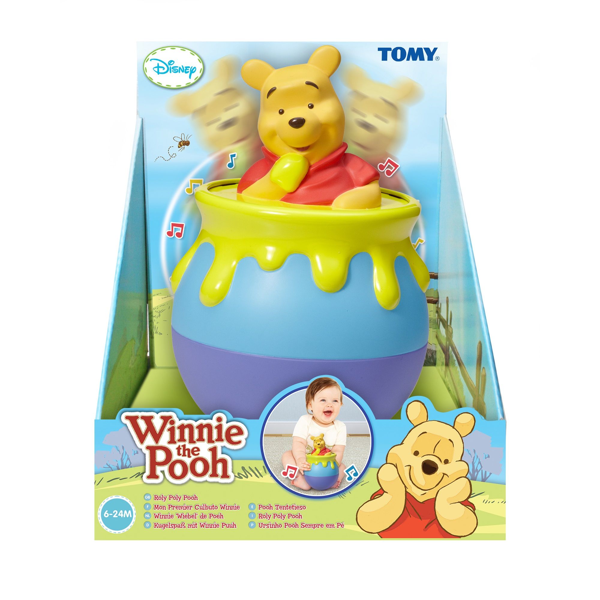 Jucarie Roly Poly Winnie  The Pooh ,Tomy