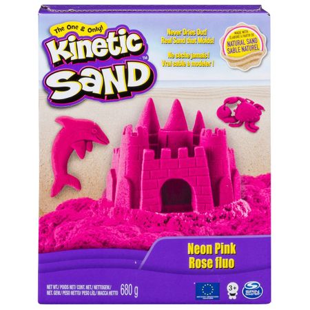 Nisip colorat Kinetic Sand, Roz Neon