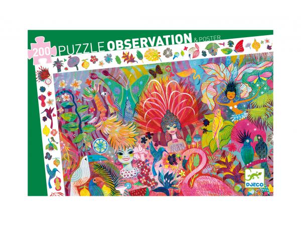 Puzzle de observatie 200 piese – Rio Carnaval ,DJECO