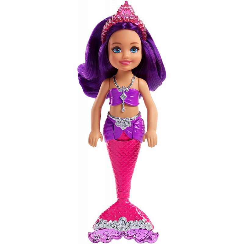 Dreamtopia mini papusa sirena cu par mov,Barbie