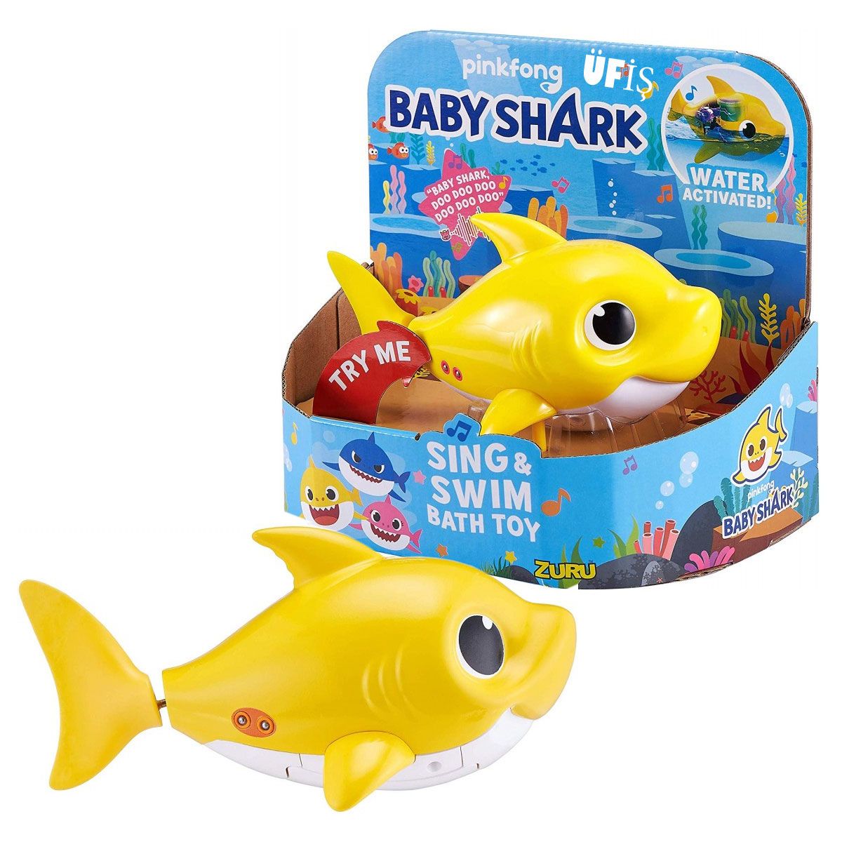 Jucarie de baie cu functie ,Baby Shark (galben)