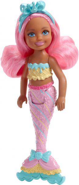 Dreamtopia mini papusa sirena cu par roz ,Barbie