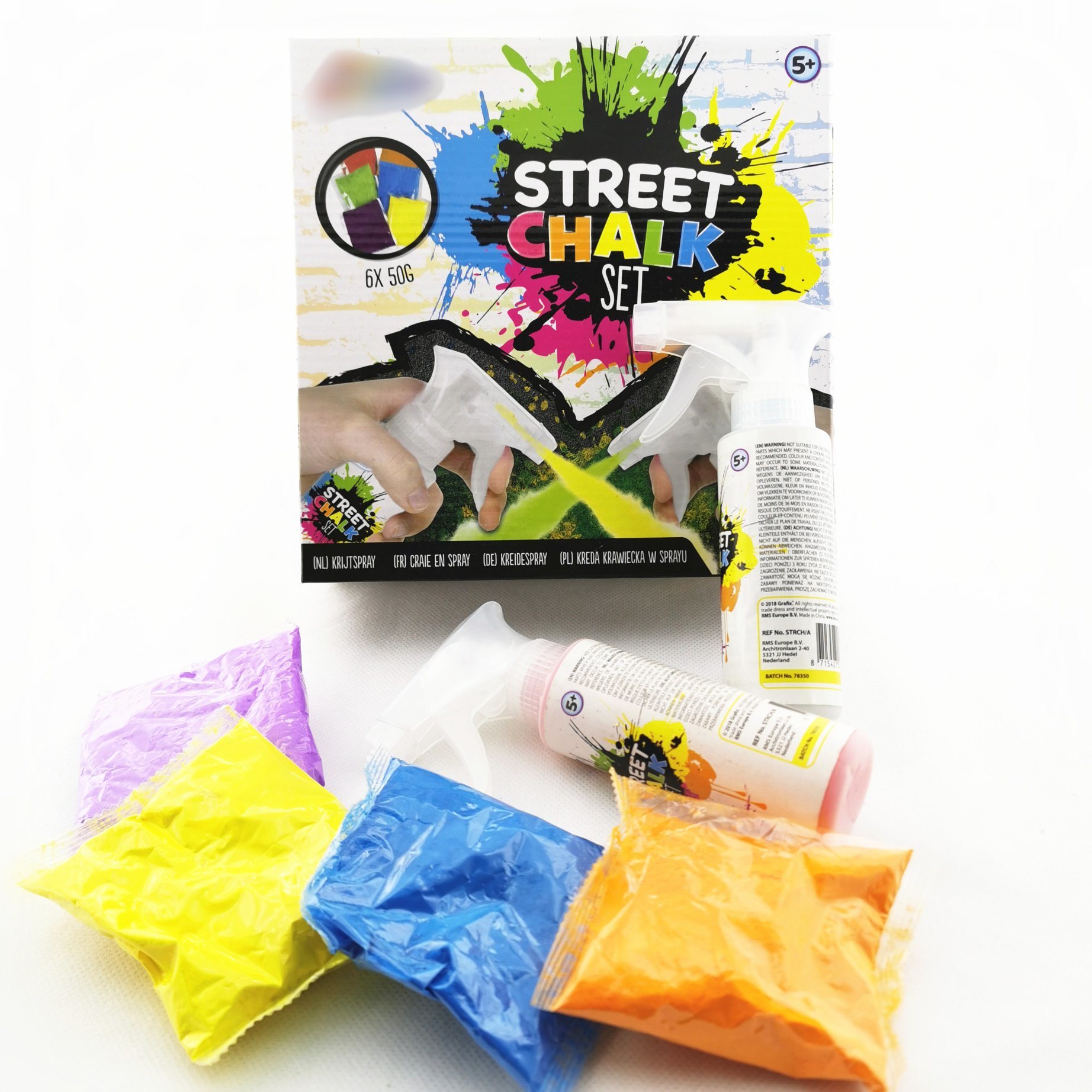 Street-Chalk-Fun-Spray-Kit-Children-DIY-Creative-Plastic-Toy
