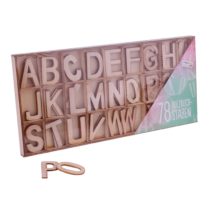 Literele alfabetului din lemn- 78 piese,Grafix