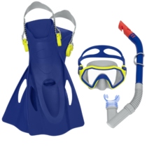 Set de înot (labe, mască, snorkel), 7+, 2 culori