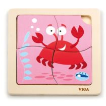 Mini-puzzle din lemn „Crab”