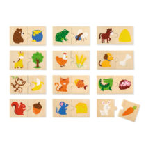 Joc de puzzle „ Ce mănâncă animalele?” 24 elem.