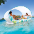 Plută-saltea gonflabilă „Tropical Lounge” cu baldachin 224x150x165cm, până la 200kg