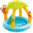 Piscină gonflabilă pentru copii cu baldachin „Palmierii pe insulă” 102х86 cm, 45 L, 1-3 ani