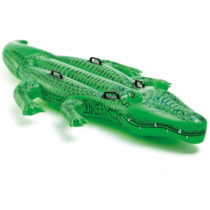 Plută-saltea gonflabilă „Crocodil gigant” cu mânere, 203x114x25  cm, până la 80 kg, 3+