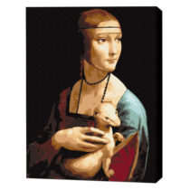 Pictură pe numere 40х50 сm (fără cutie)  –  Doamnă cu hermină. Leonardo da Vinci