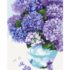 Pictură pe numere 40*50 cm (în cutie) – Hortensia într-un vazon de culoarea cerului