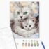 Pictură pe numere 40×50 cm (în cutie) – Pisica mamă cu pisoiașul