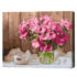 Pictură pe numere 40*50 (în cutie)– Petunii roz pe masă