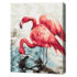Pictură pe numere 40х50 сm (fără cutie)  – Flamingo în acuarelă