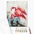 Pictură pe numere 40х50 сm (fără cutie)  – Flamingo în acuarelă
