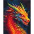 Pictură pe numere 40*50 сm (în cutie) – Dragon cu neon