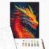 Pictură pe numere 40*50 сm (fără cutie)  – Dragon neon