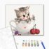 Pictură pe numere 40х50 cm (fără cutie)  – Pisic în ceașcă