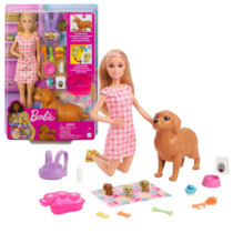 Set de joc Barbie „Cățeluși nou-născuți”