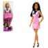 Papușa Barbie „Fashionista cu părul  negru și rochie cu carouri”