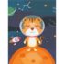 Pictură pe numere 30*40 сm (fără cutie) – Micul tigru cosmonaut