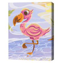 Pictură pe numere 30*40 сm (fără cutie) – Flamingo drăguț