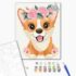 Pictură pe numere 30*40 сm (fără cutie) – Corgi cu o coroană