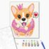 Pictură pe numere 30*40 сm (fără cutie) – Prințesa corgi