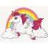 Pictură pe numere 30*40 сm (fără cutie) – Unicorn în culori de curcubeu