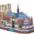 3D Puzzle  „Notre Dame de Paris” cu iluminare LED, 149 elemente