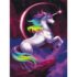 Pictură pe numere 30×40 сm (fără cutie) – Unicorn din poveste, în culori de curcubeu