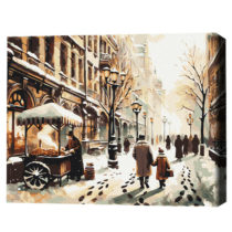 Pictură pe numere 40*50 cm (în cutie) – Oraș de iarnă