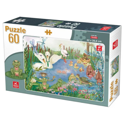Puzzle "Animale pe lac", 60 elemente