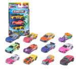 Set de 3 mașinuțe cu schimbare de culoare Teamsterz S/M Setul Teamsterz Street Machines cu schimbare de culoare include trei mașinuțe uimitoare care își schimbă culoarea în apă caldă, iar când sunt scufundate în apă rece revin la culoarea inițială. Acest lucru face ca joaca să fie și mai captivantă și variată!Mașinuțele sunt realizate cu o calitate superioară, având o caroserie metalică și roți libere care se mișcă independent, permițându-le copiilor să le folosească atât în joc individual, cât și în combinație cu seturile de joacă Teamsterz. Jucăriile sunt la scara de (7,5 cm) și sunt disponibile într-o varietate de 12 stiluri diferite.Caracteristici: 	Schimbare de culoare în funcție de temperatura apei. 	Set de trei mașinuțe. 	Caroserie metalică de înaltă calitate. 	Roți libere pentru o experiență de joacă maximă. 	Compatibile cu alte seturi de joacă Teamsterz.Beneficii pentru copii: 	Dezvoltarea motricității fine: Jocurile cu mașinuțe ajută la dezvoltarea coordonării și a motricității fine. 	Imaginație și explorare: Schimbarea culorii mașinuțelor stimulează imaginația copiilor și dorința de a explora lumea din jur. 	Creativitate: Copiii își pot crea propriile scenarii de joc, dezvoltând gândirea creativă.