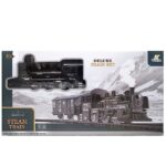 Игрушка поезд + 1 вагон STEAM TRAIN (свет / звук) Железная дорога Альянс, состоящая из 9 предметов, станет прекрасным подарком ребёнку. Бурю неподдельного восторга вызовет локомотив, который настолько реалистично светится и гудит, словно это настоящий поезд. Добавьте воды внутрь поезда, и тогда при его движении произойдет имитация дыма. Эта игра отлично подходит для совместного времяпрепровождения в кругу друзей.Каждый элемент набора имеет точную детализацию.Световые и звуковые эффекты.Функция пара.Различные схемы расположения путей.Элементы набора комбинируются с другими комплектами данной серии.В набор входит: 1 паровоз, 1 грузовой вагон, 6 изогнутых рельсов, 1 резервуар для воды.