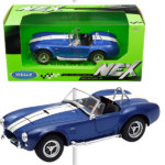 Коллекционный автомобиль SHELBY COBRA 427 S/C 1965 1:24 Welly SHELBY COBRA 427 S/C 1965 от производителя WellyМасштаб: 1:24Материал: металлический каркас, резиновые шины, детали автомобиля имитируют дизайн настоящего автомобиля, некоторые детали хромированы.Краска: Краска гладкая, густая, прочная и идеально глянцевая.Функция: Автомобиль может открывать 2 двери и передний капот. Руль управляемый.Производитель: WELLY Продукт изготовлен с соблюдением авторских прав.Автомобиль имеет реалистичный дизайн с подробными линиями моделирования, тонкое порошковое покрытие, очень подходит для демонстрации в гостиной, офисе, автомобильный станет интересным предметом коллекционирования в вашей комнате.