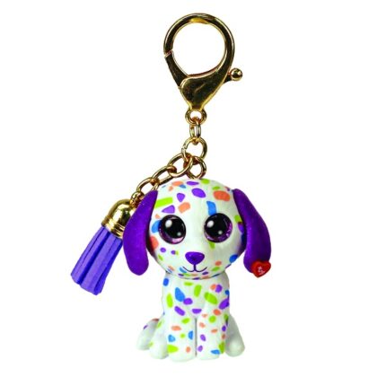 Breloc — Cățelușa Darling 10 cm (MINI BOOS) TY Incorporation - sunt jucării de pluș distractive și inofensive, care sunt extrem de populare printre copiii din întreaga lume. Sunt fabricate din materiale anti-alergice plăcute la atingere, ecologice și de calitate înaltă. În producția lor au fost implicate echipamente de ultimă generație.Cățelușa Darling, reprezintă un breloc cu ciucure asortat și clemă aurie. Caracteristici: 	pictat manual în culori strălucitoare mate, fluorescente și irizate, 	accente texturate super sclipitoare și ochi aurii cu sclipici Beanie Boo, 	 pluș include Inima TY oficială cu numele, ziua de naștere și poezia personajului. 	lungimea brelocului: 10 cm. 	lungimea jucăriei: 6,5 сm.