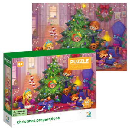 Puzzle "Pregătirile pentru Crăciun", seria Crăciun, 60 elem.