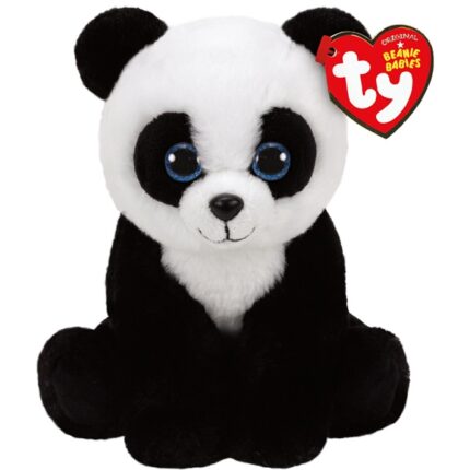 Panda Baboo 15 cm (Beanie Bellies) TY Incorporation - sunt jucării de pluș distractive și inofensive, care sunt extrem de populare printre copiii din întreaga lume. Sunt fabricate din materiale anti-alergice plăcute la atingere, ecologice și de calitate înaltă. În producția lor au fost implicate echipamente de ultimă generație. 	O expresie dulce de care te vei indragosti. 	Fabricat din material Ty Silk super moale. 	Ochi strălucitori. 	Cea mai bună îmbrățișare. 	Noul prieten pentru colecția ta. 	Fiecare pluș include Inima TY oficială cu numele, ziua de naștere și poezia personajului.