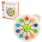 Busyboard  «Potrivește numerele» Tabloul de afaceri Viga Toys "Potrivește numerele" va ajuta copiii să învețe și să memoreze numerele de la 1 la 10.Copiii trebuie să rezolve puzzle-ul și să sorteze corect cercurile colorate cu diferite numere de puncte desenate la numerele corespunzătoare de pe bază. Viga Toys Busyboard "Potrivește numerele" este conceput pentru copii de la 18 luni la 3 ani.Pentru a rezolva sarcinile, copiii vor avea nevoie de ingeniozitate, vor învăța despre matematică, își vor antrena atenția și gândirea logică. Busyboard-ul este potrivit pentru tehnica Montessori, iar stilul jucăriei va completa perfect camera de acasă a bebelușului, zona de joacă în grădiniță, centrul de dezvoltare.Jucăria din lemn de perete va arăta copiilor conceptele de număr și cantitate.Un busyboard care va captiva copiii, iar jocul cu acesta va ajuta la dezvoltarea motorică și vizuală.Jucăria educativă este fiabilă și durabilă, ușor de atașat pe perete. 