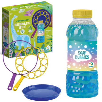 Set pentru baloane de săpun «Dinozauri», 450 ml Scufundă-te într-o lume a distracției cu baloanele de săpun Dinozauri!Copiii pur și simplu adoră să se joace cu aceste bule, care le aduc o distracție și o bucurie incredibile.Lăsați-i pe cei mici să se cufunde în lumea minunată a jocului cu baloanele noastre de săpun Dinozauri și vedeți-i cum se distrează și zâmbesc
