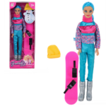 Păpușă în costum de ski, cu accesorii, 29 cm, 4 modele Păpușa este una dintre jucăriile principale pentru fetițe. Jocul cu o păpușă dezvoltă multe noi abilități utile. Păpușa va ajuta copilul să-și dezvolte imaginația și vocabularul, deoarece păpușa este interesant să o îmbraci, ea mereu ascultă istoriile și participă în toate jocurile.Păpușa este cheia comunicării.Înălțimea păpușii - 29 cm.