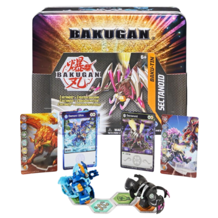 Set Bakugan 2în1 în Cutie Metalică Bakugan Tin