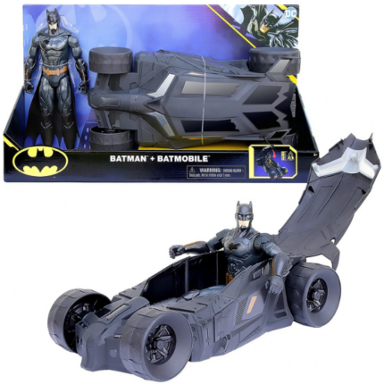 Figurina Batman cu mașina, "Batmobile"