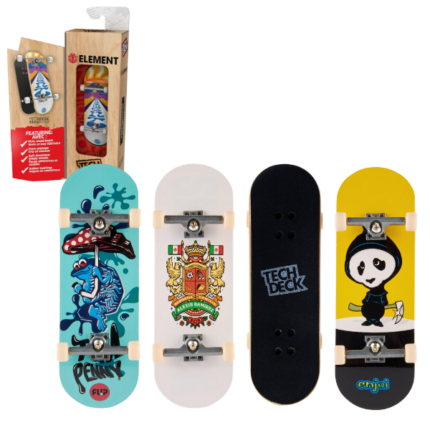 Мини-скейтборды «Tech Deck» (асс.) Поднимите свои навыки фингербординга на новый уровень с серией Tech Deck Performance! Эти настоящие деревянные доски сконструированы с высокопроизводительными деталями для максимальной активности. От носа до хвоста, фингерборды серии Tech Deck Performance созданы для того, чтобы воспроизвести ощущения от реального скейтборда. Деревянная доска позволяет делать более высокие прыжки для выполнения более сложных трюков, и включает настоящие графики от самых крупных брендов скейтбордов, таких как Sk8Mafia, Enjoi, Finesse и другие.В комплект входит: 1 фингерборд Performance SeriesВ этом ассортименте есть множество различных моделей. Каждая продается отдельно, выбирается случайным образом в зависимости от наличия. Изображение продукта может отличаться от фактического. Ассортимент может изменяться без предварительного уведомления.
