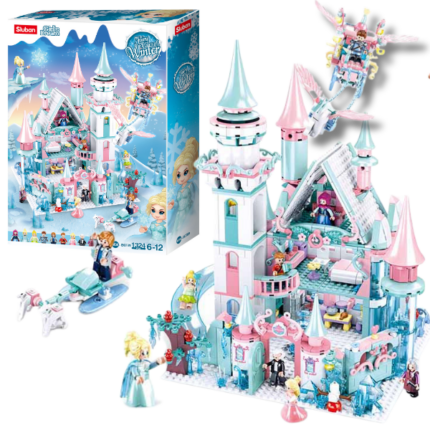 Set de construcție „Poveste de iarnă”, 1324 elem. Setul de construcție de la Sluban Girl’s Dream „Poveste de iarnă”Setul include 2 minifigurine. Piesele din plastic sunt de înaltă calitate, toate elementele designului se unesc în mod fiabil între ele și pot fi demontate ușor. Setul este compatibil cu modele de construcție de la producători mondiali, inclusiv Lego. 	Număr de piese: 1324 	Copilul nu numai că se va bucura de procesul de asamblare, dar se va putea juca și cu modelul finisat. 	Lungimea modelului asamblat:  29,57 cm.Constructorul este o jucărie educațională minunată. Un set bun de construcție pentru copii deschide spațiu pentru creativitate, oferă copilului posibilitatea de a-și arăta abilitățile și ajută la dezvoltarea acestora. Produsul este fabricat din plastic ecologic și respectă standardele sanitare și tehnice și standardele de calitate.Setul de construcție Sluban este un cadou minunat pentru un copil. Asamblarea unui set de construcție este o activitate fascinantă atât pentru băieți, cât și pentru fete. Un copil poate construi o mașină, un castel sau o fortăreață cu propriile mâini și apoi să se joace cu ele. Seturile de la producătorul Sluban dezvoltă gândirea logică și percepția tridimensională a copilului.